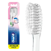 Oral-B Advanced Sensitive two-pack toothbrushes for family use and gentle cleaning.