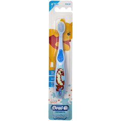 Oral-B Baby Toothbrush non-slip handle helps parents guide brushing.