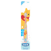 Oral-B Pooh cushioned-head baby toothbrush for tender gums.