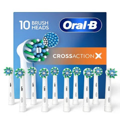 Oral-B Cross Action head angled at 16 degrees for thorough between-teeth cleaning.