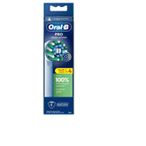 Oral-B Cross Action brush head with blue indicator bristles signals replacement.