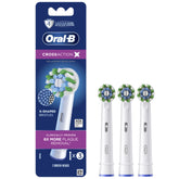 Oral-B Cross Action replacement head three-pack for easy restocking