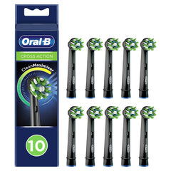 Oral-B CrossAction Black brush heads pack for a thorough clean.