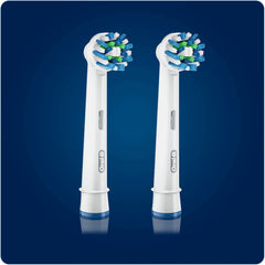 Oral-B CrossAction bristles at 16 degrees clean along the gumline