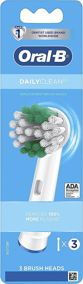 Oral-B Daily Clean head with soft bristles for gentle cleaning.
