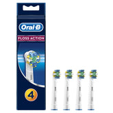 Oral-B Floss Action head close-up bristles for deep between-teeth cleansing.