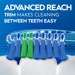 Oral-B Gentle End Rounded Bristles provide a soft touch on teeth and gums.