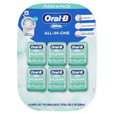 Oral-B Glide All-In-One Mint floss packaging for easy storage and access.