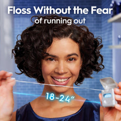 Oral-B Glide Deep Clean floss near gum line supporting healthy gums