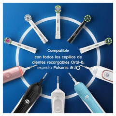 Green-to-yellow bristles signal replacement time for Oral-B Precision Clean heads.