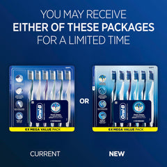 Oral-B Pro Clean CrossAction toothbrush angled-bristles improve access between teeth.