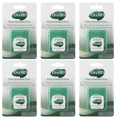 OraMD floss unscented unwaxed spool demonstrates gentle, shred-resistant cleaning for adults.