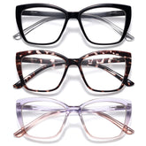 ORANZI Reading Glasses for Women front view with blue light protection and style.