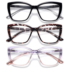 ORANZI Reading Glasses for Women front view with blue light protection and style.