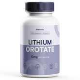 Oratonics Lithium Orotate 10mg bottle clearly labeled for daily use.
