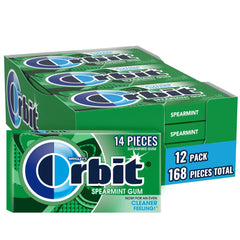 Orbit Spearmint bulk pack box for easy stocking and fresh breath