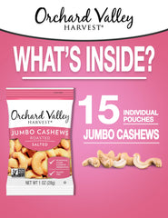 Orchard Valley Harvest 1oz snack bags, ideal for work breaks and lunches