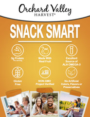 Orchard Valley Harvest Omega-3 Mix packaging highlights non-GMO and gluten-free ingredients.