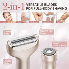 Orchrose 2-in-1 razor close-up for precise, gentle facial shaving.