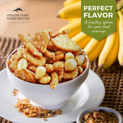 OREGON FARM FRESH SNACKS Butter Toffee Peanuts closeup reveals warm caramel sweetness.