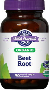 Oregon's Wild Harvest beet root capsules bottle front for daily beet root supplementation