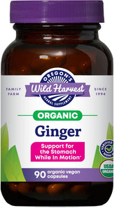 Oregon's Wild Harvest Ginger Capsules 1000 mg bottle for daily digestive comfort