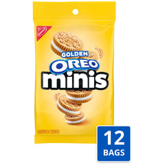 OREO Minis bulk 12-pack pantry display for easy snacking.