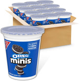 OREO Minis snack cups, front view, showcasing bite-sized cookies.