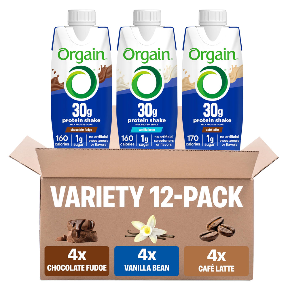 Orgain chocolate fudge bottle for post-workout protein and steady energy