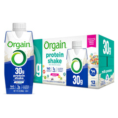 Orgain Fruity Cereal shake bottle ready-to-drink for on-the-go fueling.