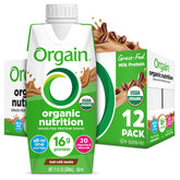 Orgain iced café mocha ready-to-drink bottle with creamy texture and on-the-go nutrition.
