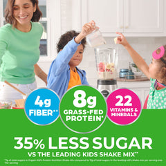 Nutrition-packed Orgain Kids Shake featuring 8g protein and vitamins.