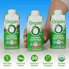 Orgain nutritional shake iced cafe mocha bottle — coffee-inspired nutrition