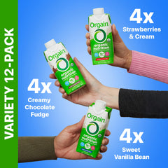 Orgain nutritional shake strawberry bottle — fruity flavor with 16g protein
