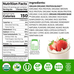 Orgain Strawberries and Cream protein shake in a glass