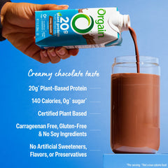 Orgain shake glass ready for a post-workout protein boost.