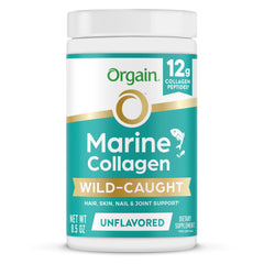 Orgain Wild-Caught Marine Collagen bottle ready for daily skin and joint support