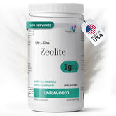 Organic Excellence Zeolite Clinoptilolite Powder bottle shows a pure mineral supplement for daily balance.