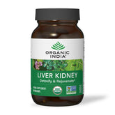 Organic India Liver Kidney supplement bottle—supports daily detox and wellness.