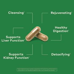 Organic India Punarnava rejuvenator herb close-up—traditionally used for cleansing routines.