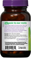 Organic ingredients close-up: milk thistle, burdock, artichoke, dandelion in blend