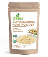 Organic Spice Resource Ashwagandha powder in resealable bag for fresh daily use