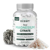 Organics Ocean Real Magnesium Citrate bottle on counter for daily energy support