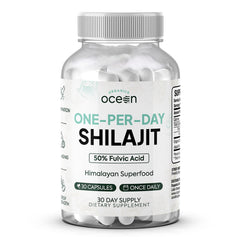 Organics Ocean Shilajit bottle for easy daily use and energy support.