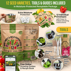 Organo Republic Cubanelle seeds promote tender, sweet peppers ideal for stuffing