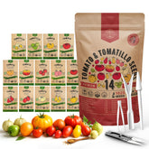 Organo Republic 14-variety tomato and tomatillo seed pack for versatile gardening