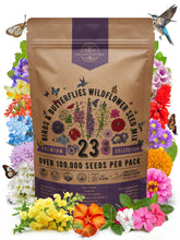 Organo Republic 23 wildflower seeds packaging ready for home planting and storage.