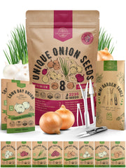 Organo Republic 8 onion seeds pack in waterproof bag for indoor or outdoor gardening.