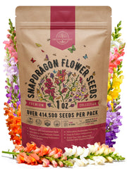 Organo Republic Snapdragon seeds pack 1oz ready for home planting and vibrant blooms.