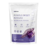 ORGFUN purple sweet potato powder in an open bag for quick sprinkling and fresh flavor